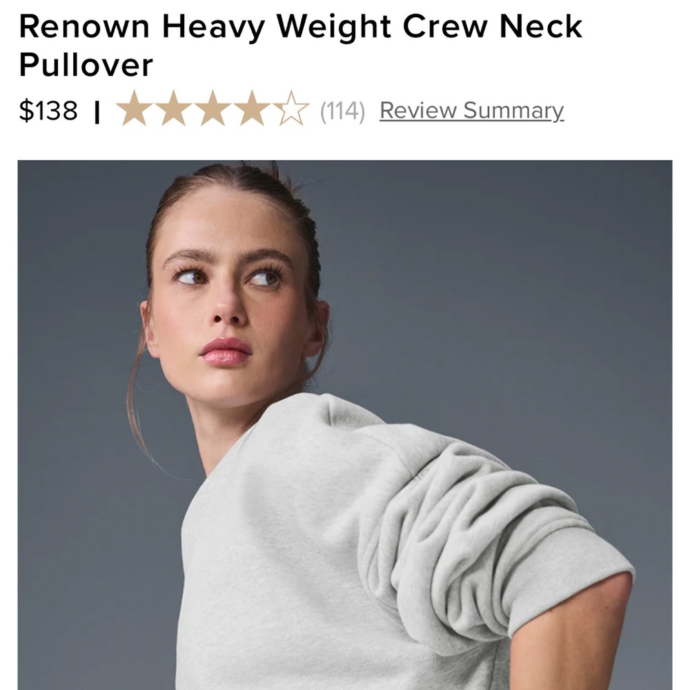 ALO Gray Crewneck Sweatshirt
